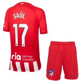 Jalkapallo Pelipaidat/Peliasut Atlético Madrid Saul 17 Lasten Kotipelipaita 2023-24